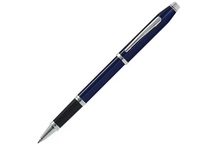 Cross Century II Translucent Blue Lacquer Selectip Rollerball Pen w/ Rhodium Appointments